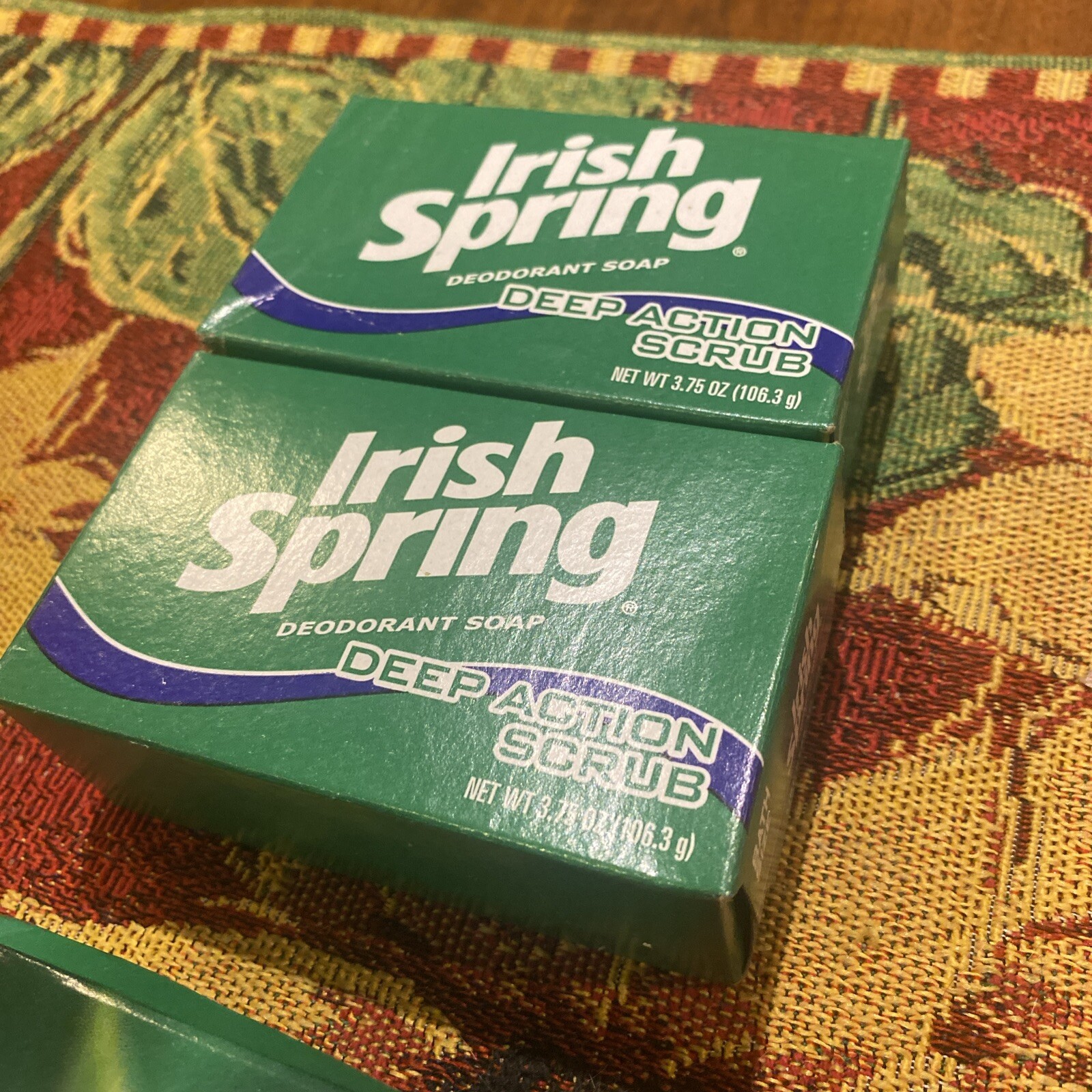 Vintage Irish Spring 1-3.2 oz. ALOE & 2-Deodorant Bar Deep Action Scrub 3.7 oz.