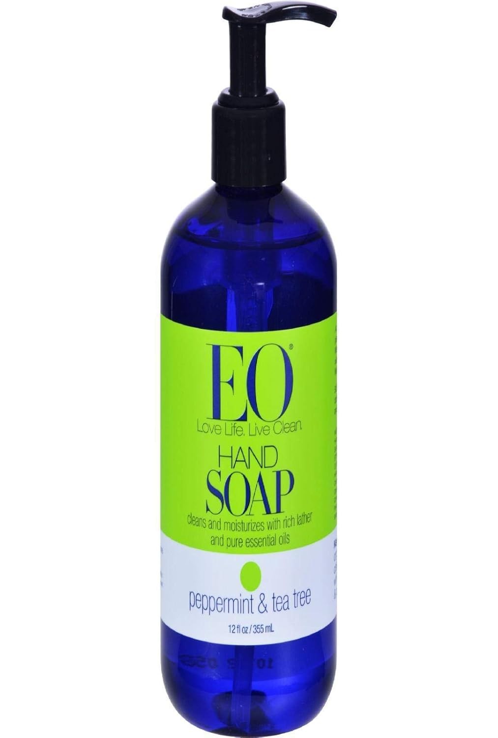 New 3-PACK EO Peppermint & Tea Tree Liquid Hand Soap 12oz Pump Bottles