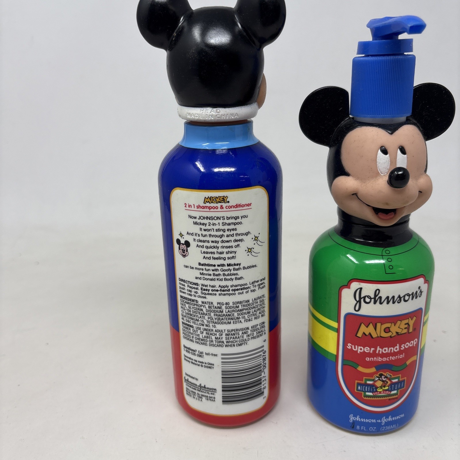 NOS Johnson’s Mickey Mouse Hand Soap And Shampoo Brand New RARE