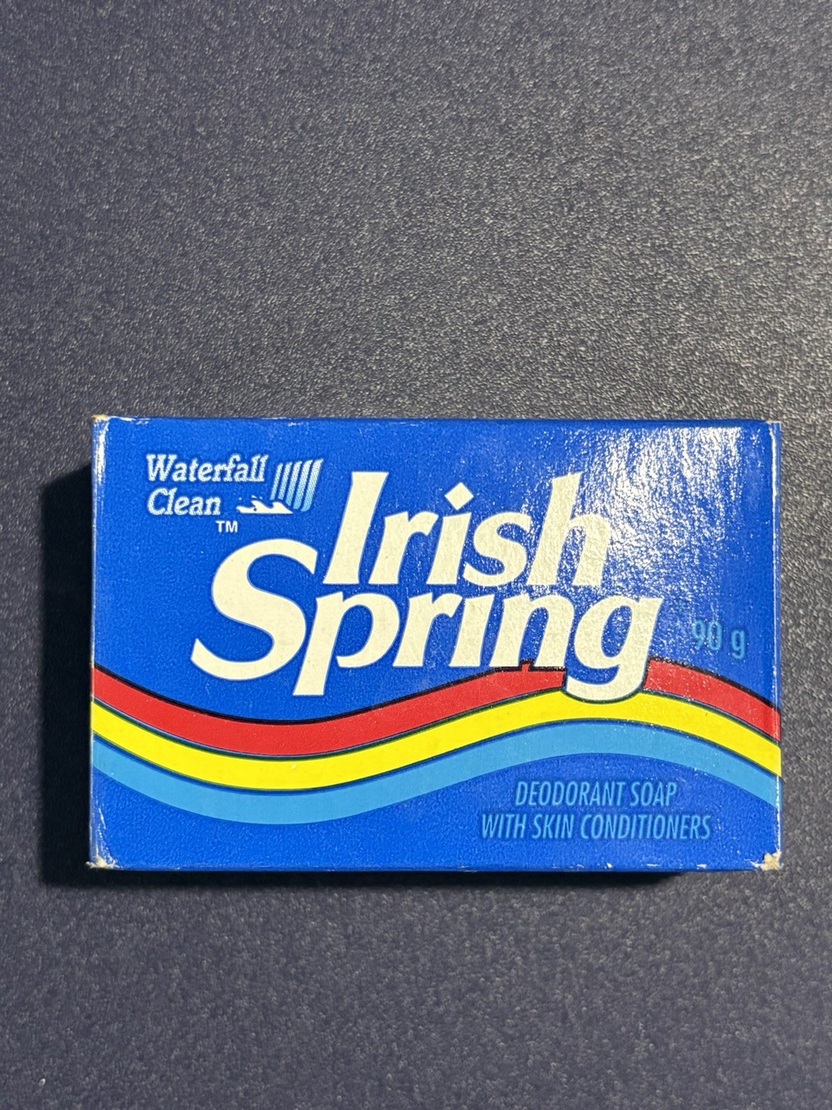 1 Vintage Irish Spring Fresh Waterfall Clean Deodorant Bar Soap NIB 90g Blue Box