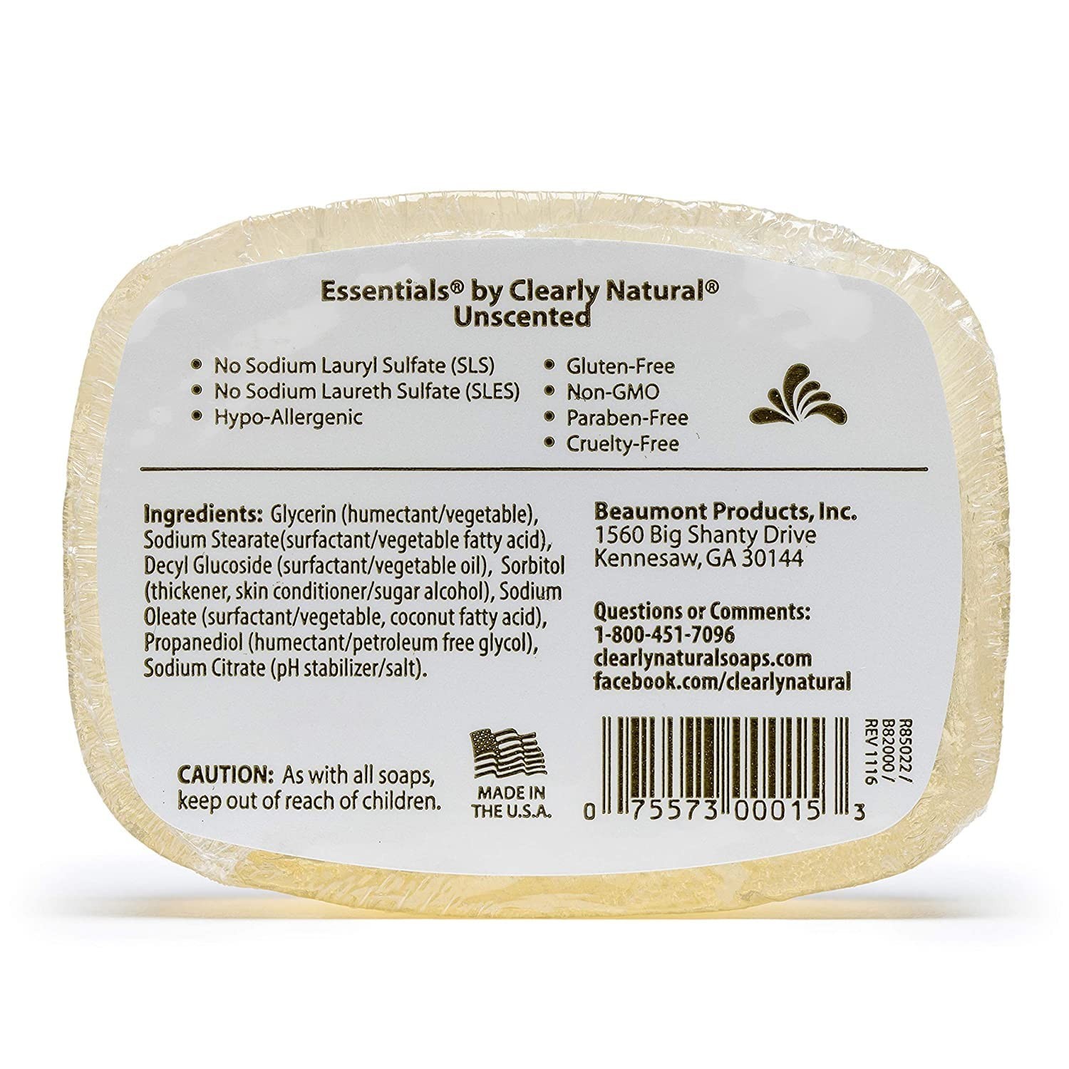 Essentials Glycerin Bar Soap, Unscented, 4 Ounce, Pack of 12 (Packaging May Vary