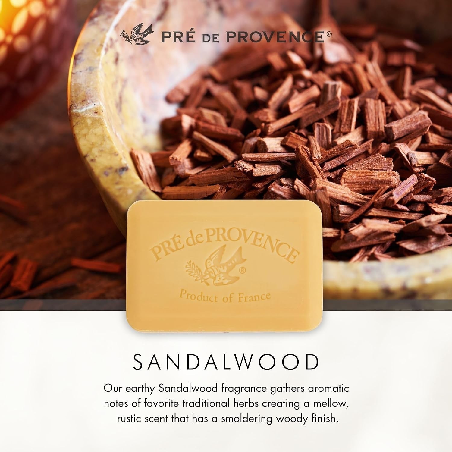 Hydrating Sandalwood Soap Bar with Shea Butter – 8.8 Ounce Artisanal Craft