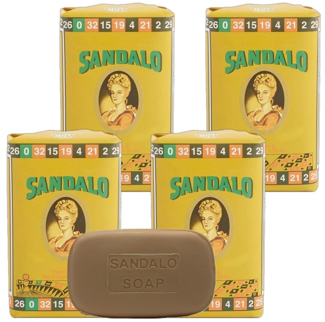 Lanman & Kemp Sandalwood Soap Bar – Jabon Sandalo 3.35 Oz (Pack of 4)