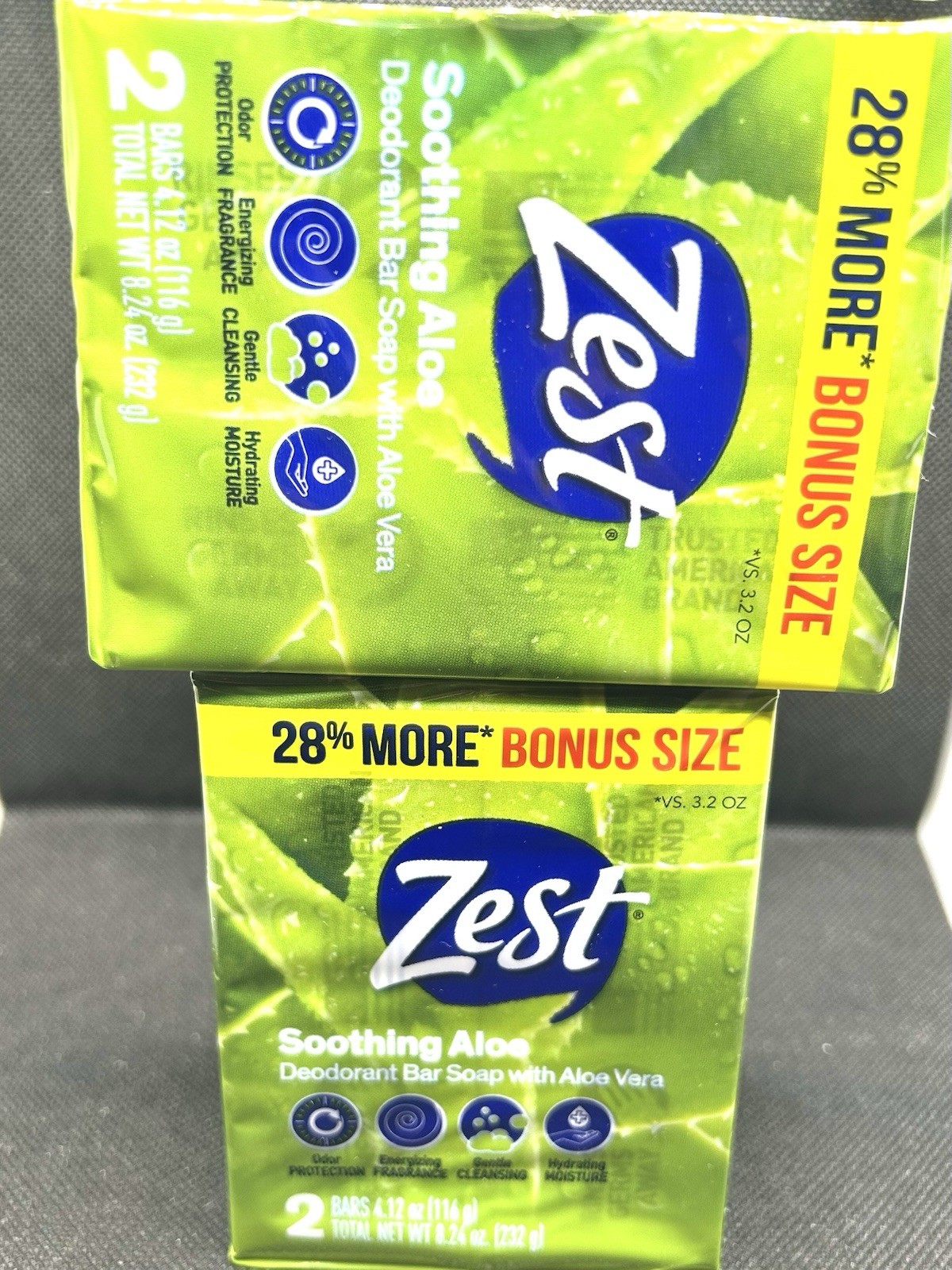 Zest Soap Refreshing Aqua Bath Bars 4.12oz Pack of 4