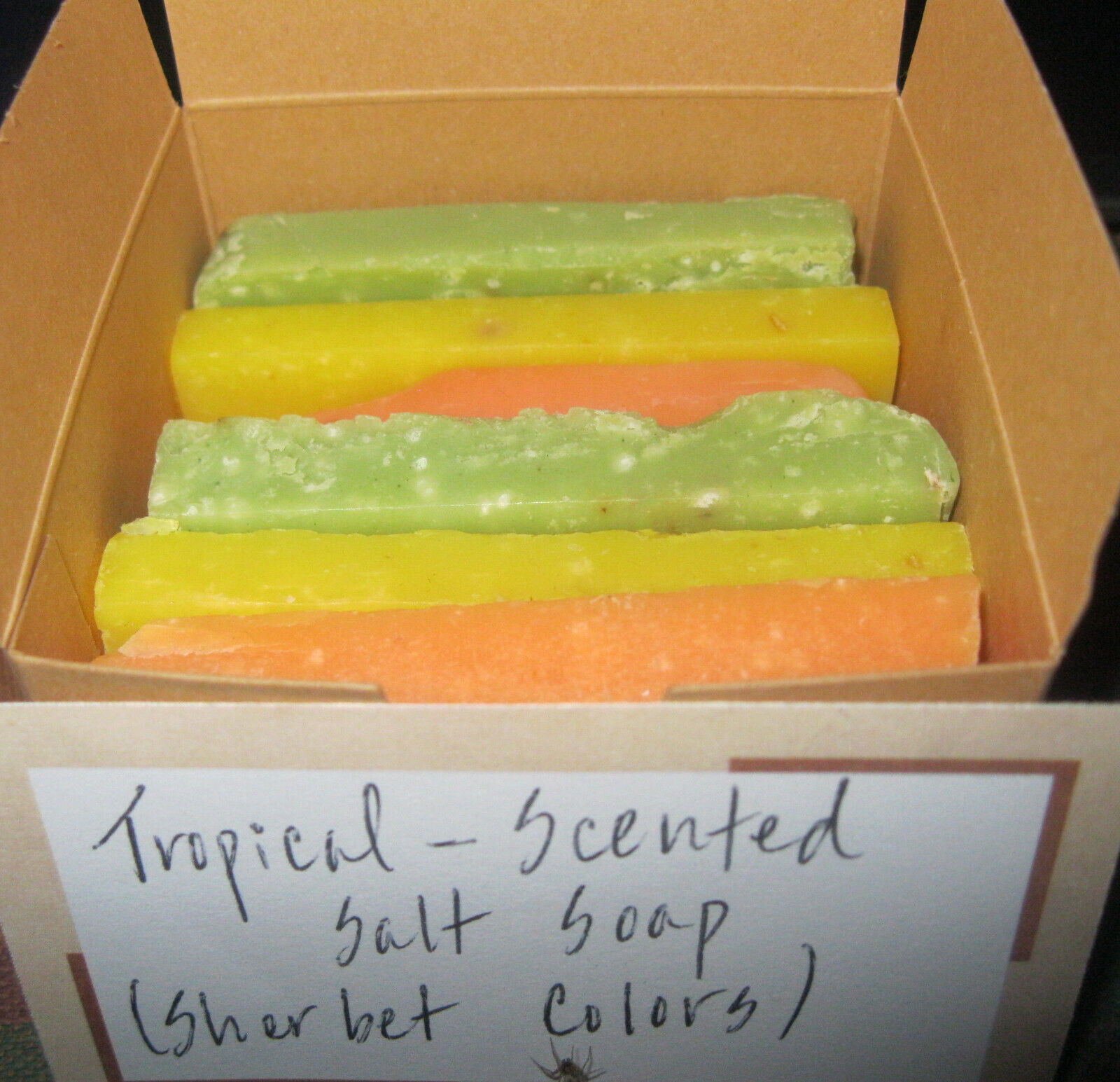 Handmade Soap Samples Box SEA SALT Tropical-Scented, 7 oz. – New