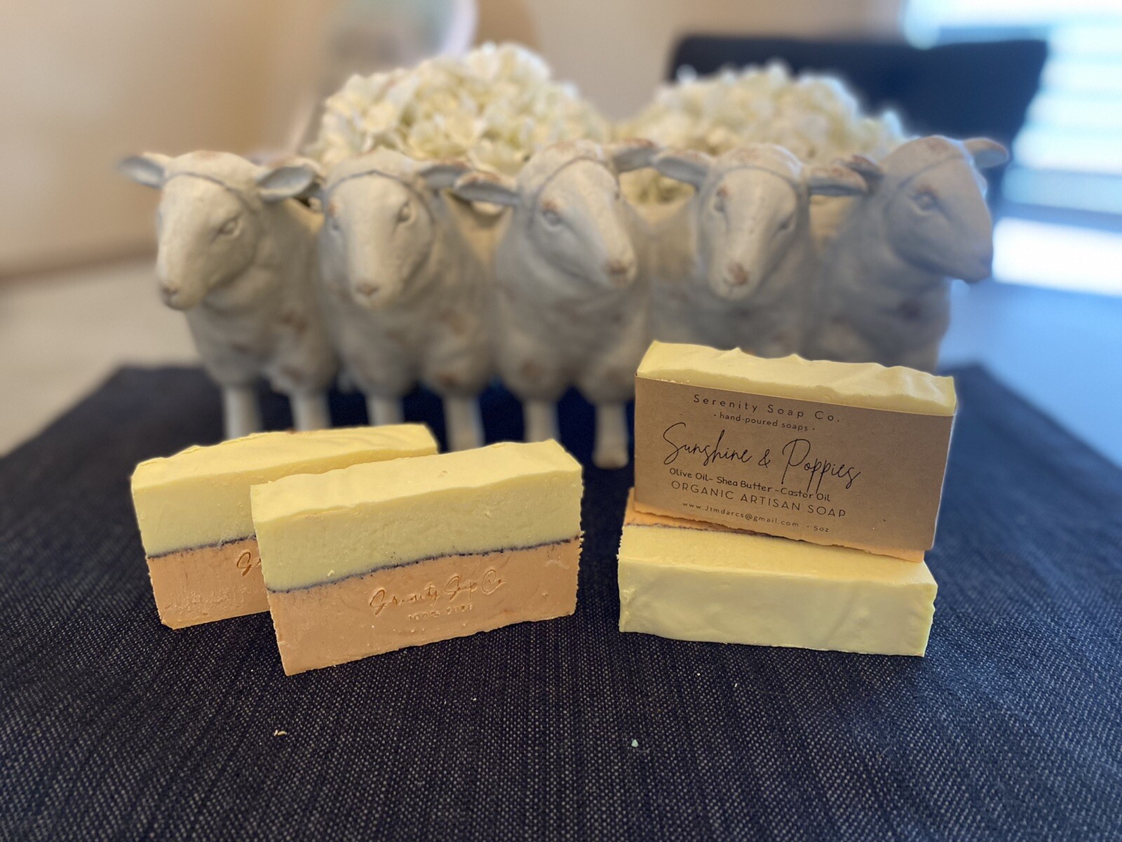 Handcrafted Organic Soap Sunshine & Poppies Natural Serenity Soap