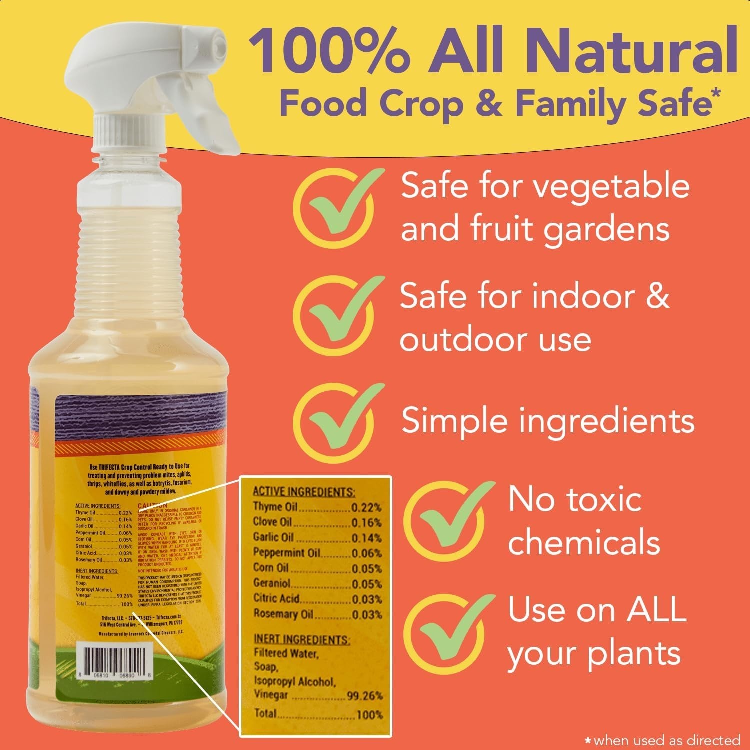Biodegradable Pest Control Soap – Target Spider Mites & More | 32oz Pack of 2