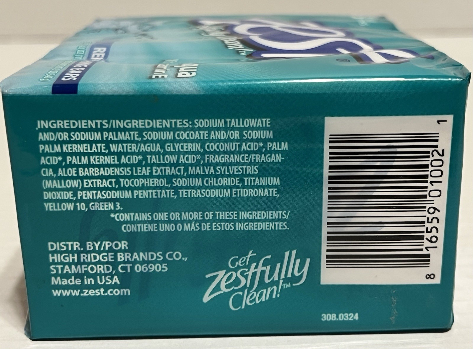 Zest Zestfully Clean Aqua With Vitamin E Refreshing 3 Bars 12 Oz Total New
