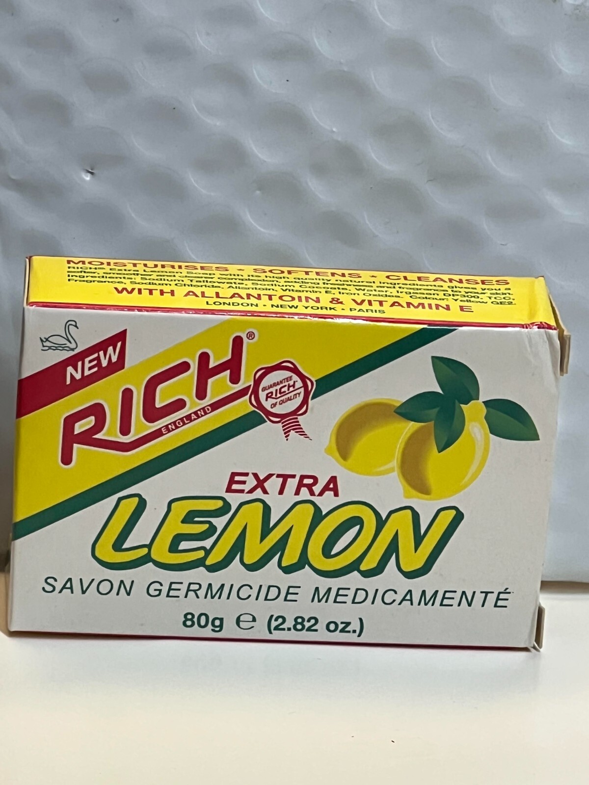 6 X RICH EXTRA LEMON MEDICATED GERMICIDAL SOAP – 2.82 OZ/80 G EACH