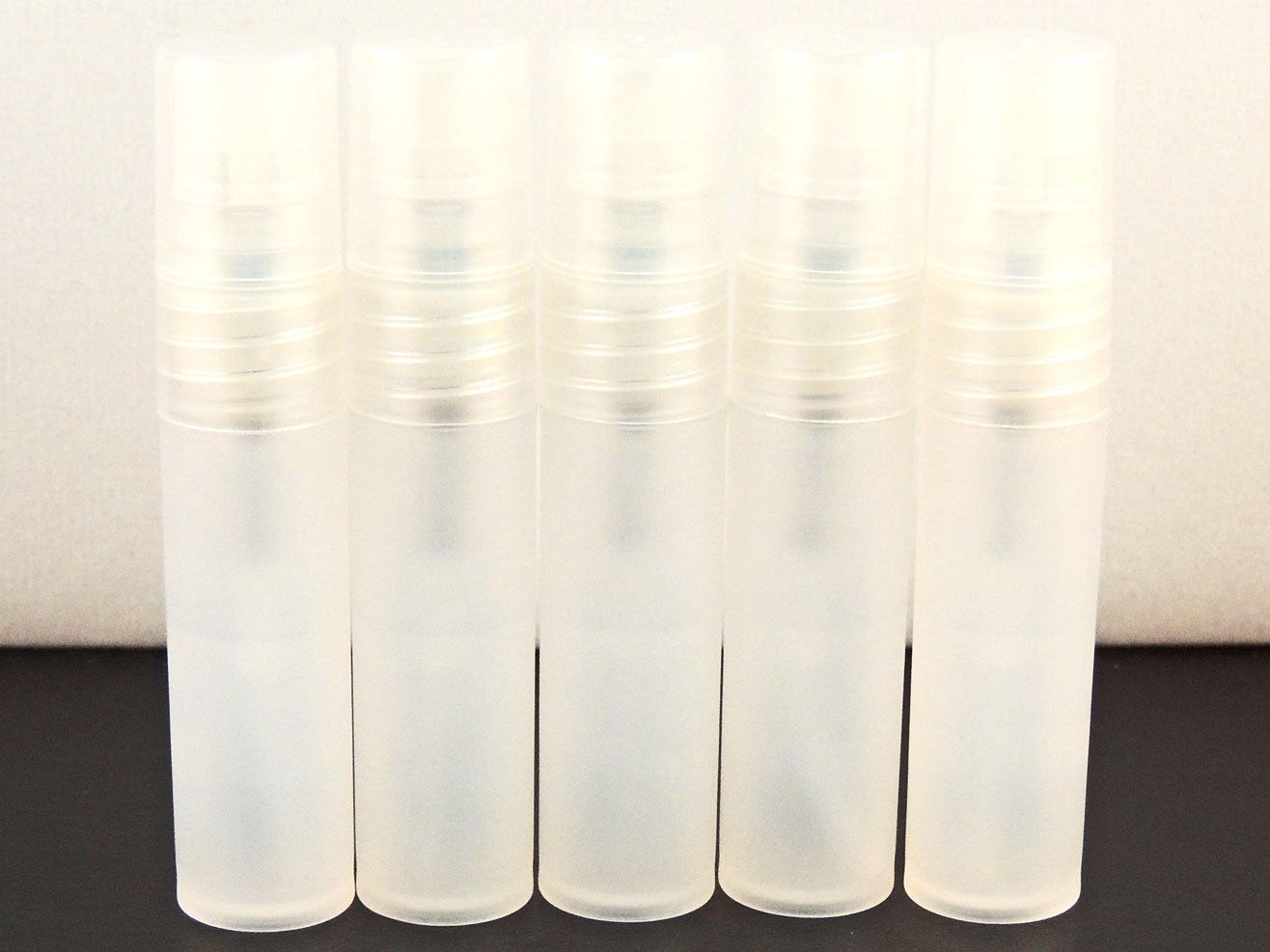 5 CLEAR PLASTIC ATOMIZER SPRAY BOTTLES 5ml .17fl oz REFILLABLE TRAVEL SAMPLES