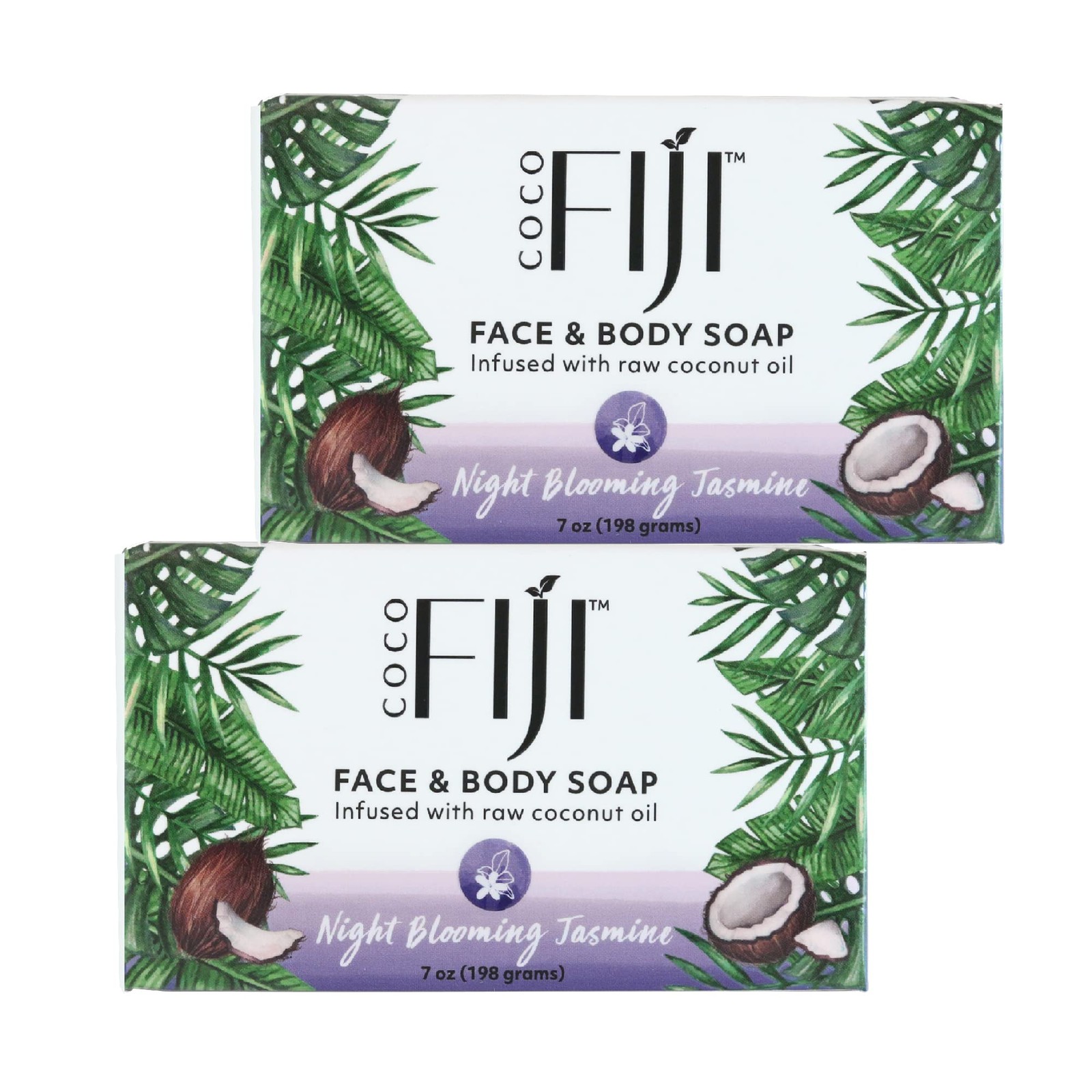 “Coco Fiji Soap Bar for Face and Body Infused With 7 Ounce (Pack of 2)