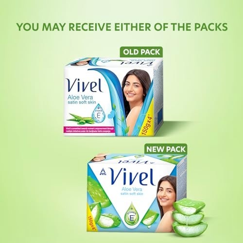 Vivel Aloe Vera Soap 150g Pack of 8 Vitamin E 1200g Soft Glowing Skin FS