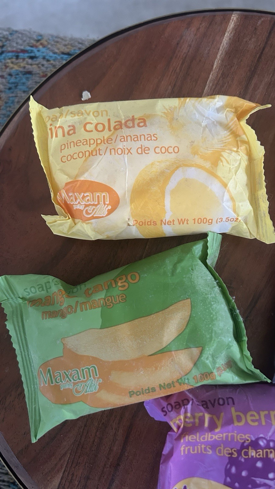 LOT (5) Maxam Soap Bars From Fruit Series Multi Fruit Scents Discontinued