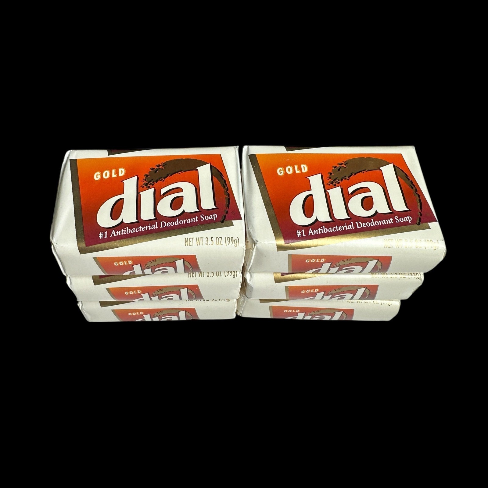 Vintage Dial Gold Antibacterial Deodorant Soap 3.5oz Bars Lot of 6 Made in USA