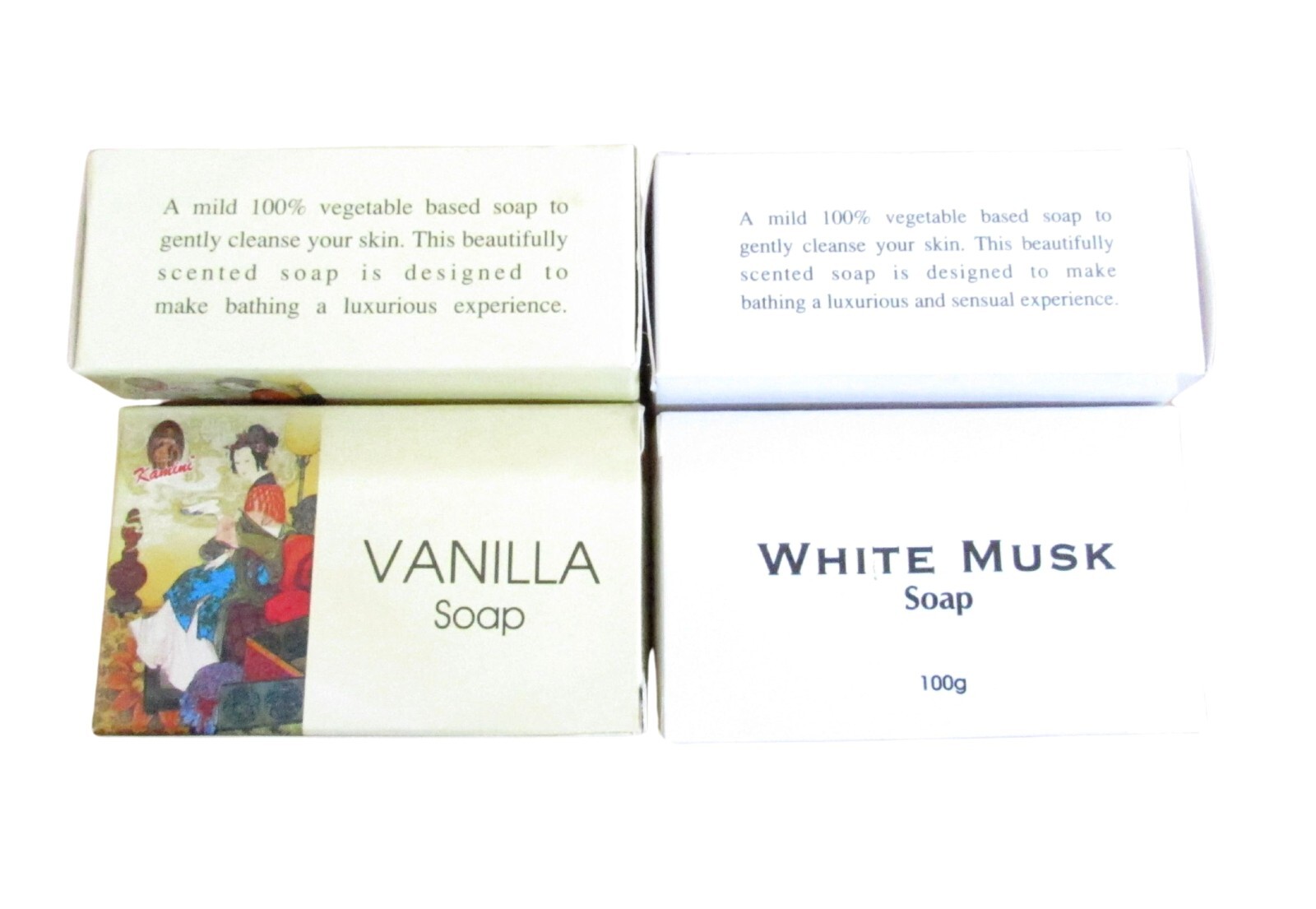 Kamini Imported Vegetarian All Natural Beauty Bar Soap, 100 Grams, Choose Scent