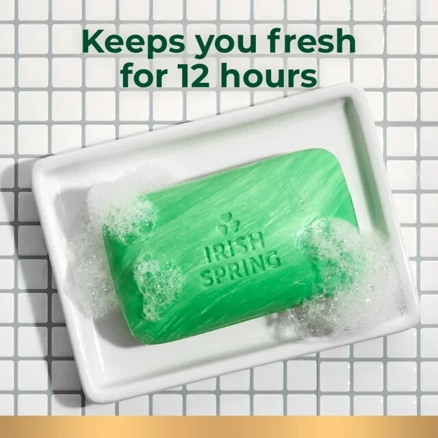 Irish Spring Original Deodrant Soap Unisex Soap, 3.75 Oz Bars, 8-Count