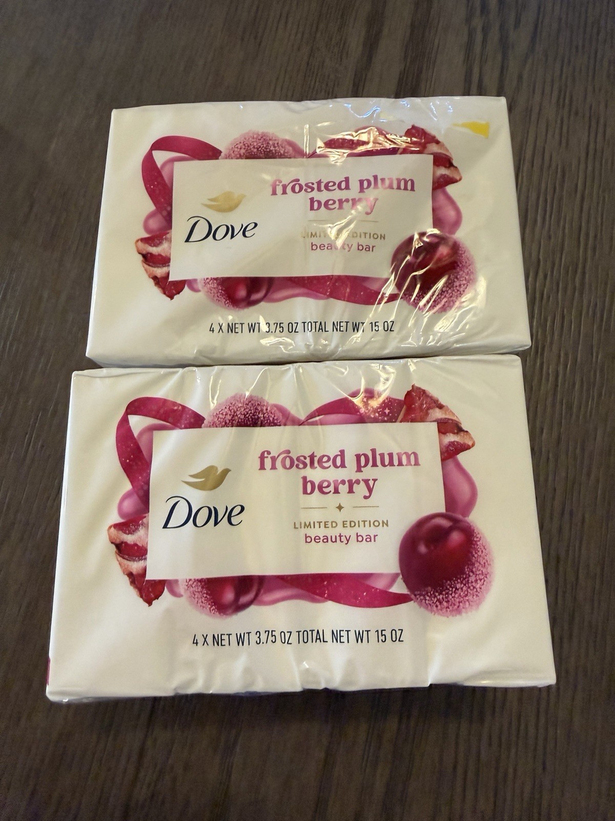 8 Bars Dove Frosted Plum Berry Limited Edition Holiday Treats Soap Bars -NEW