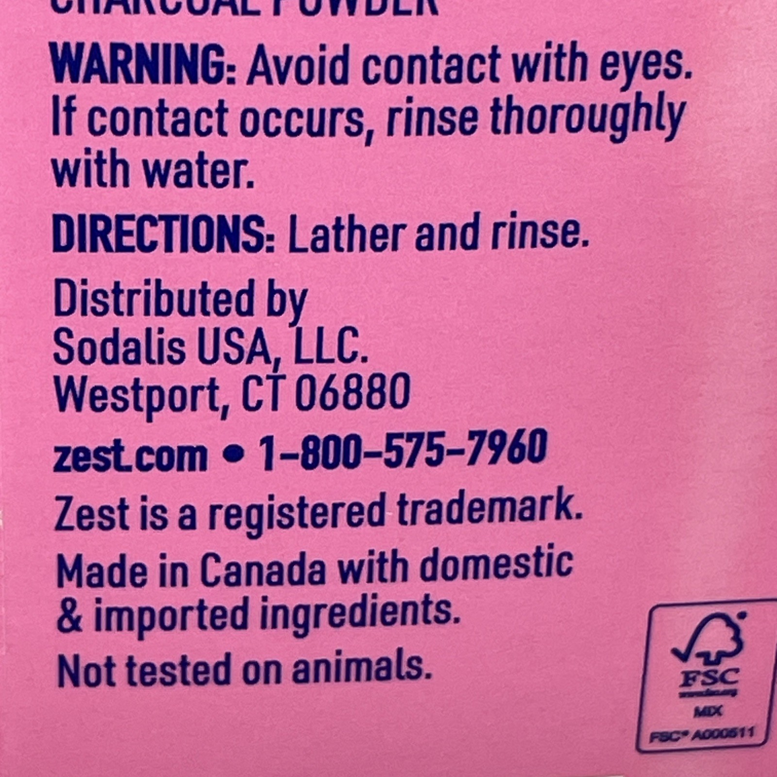 Lot Of 2 Zest Simply Almond Berry Scented Moisture Bar Soap 7.05oz New