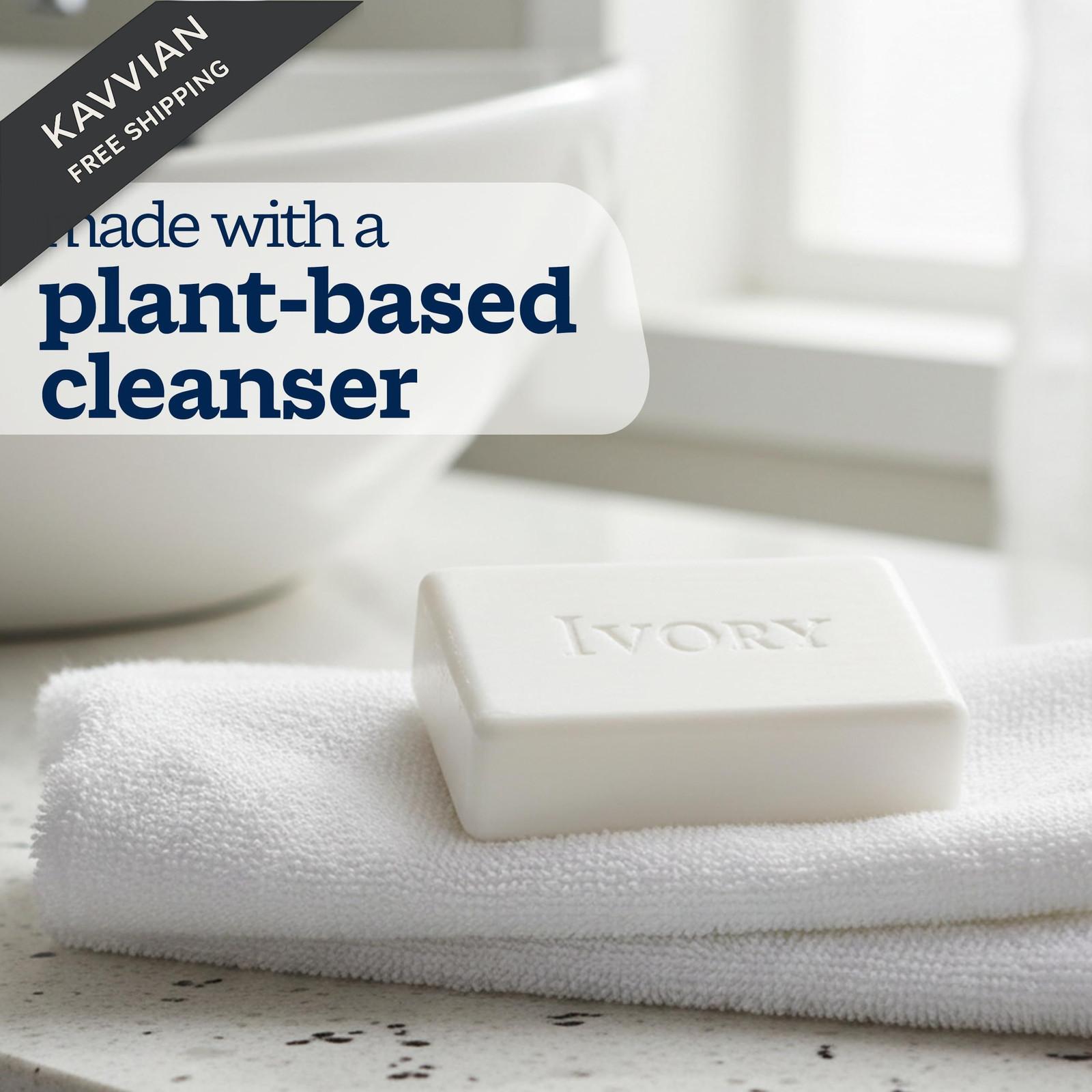 Ivory Sensitive Bar Soap, Designed for Whole 3.17 Ounce (Pack of 10), White