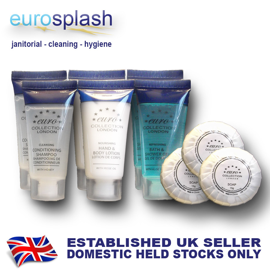 Conditioning Shampoo+ Shower Gel+ Body Lotion+ Soap Set -20ml-40pk (10each) Euro