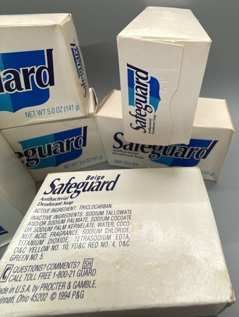 Safeguard Antibacterial Deodorant Beige Bath Sz Bar Soap 6 – 5 oz NOS 1994 Vtg