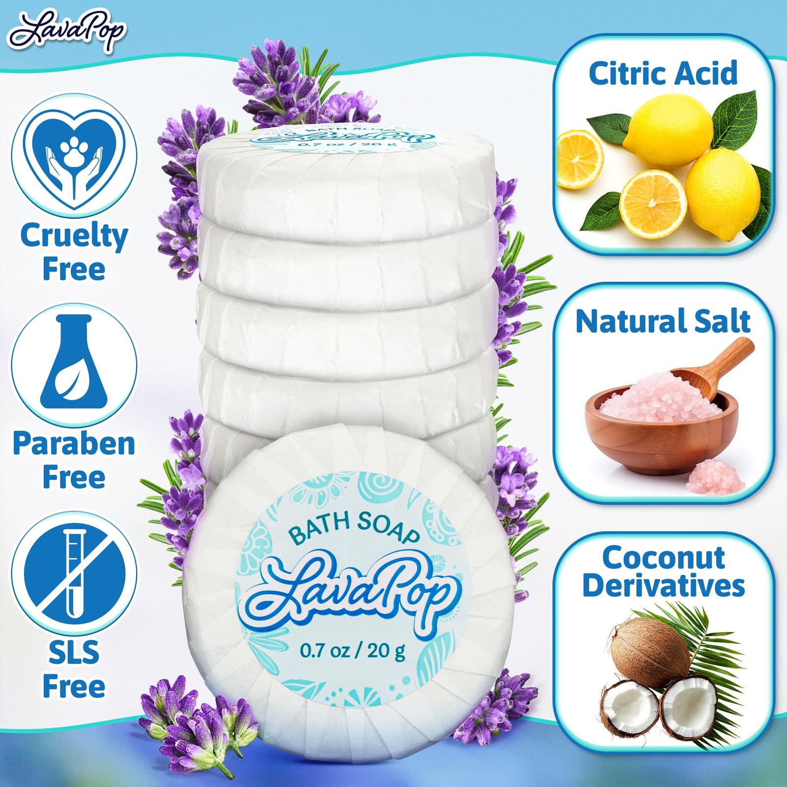 – Bulk Hotel Soap Bars – Iris, Violet & Amber, 0.7 oz, 100 Pack – Travel Size…