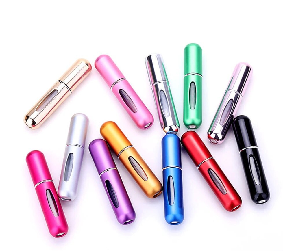 5ml Mini Refillable Travel Portable Perfume Atomizer Bottle Spray Pump Case