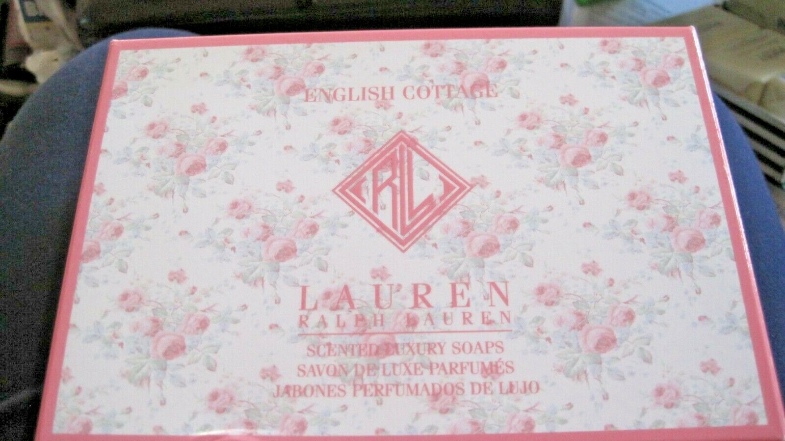 RALPH LAUREN ENGLISH COTTAGE SET of 6 SOAP BARS SEALED BARS NEW IN BOX 2.9oz EA