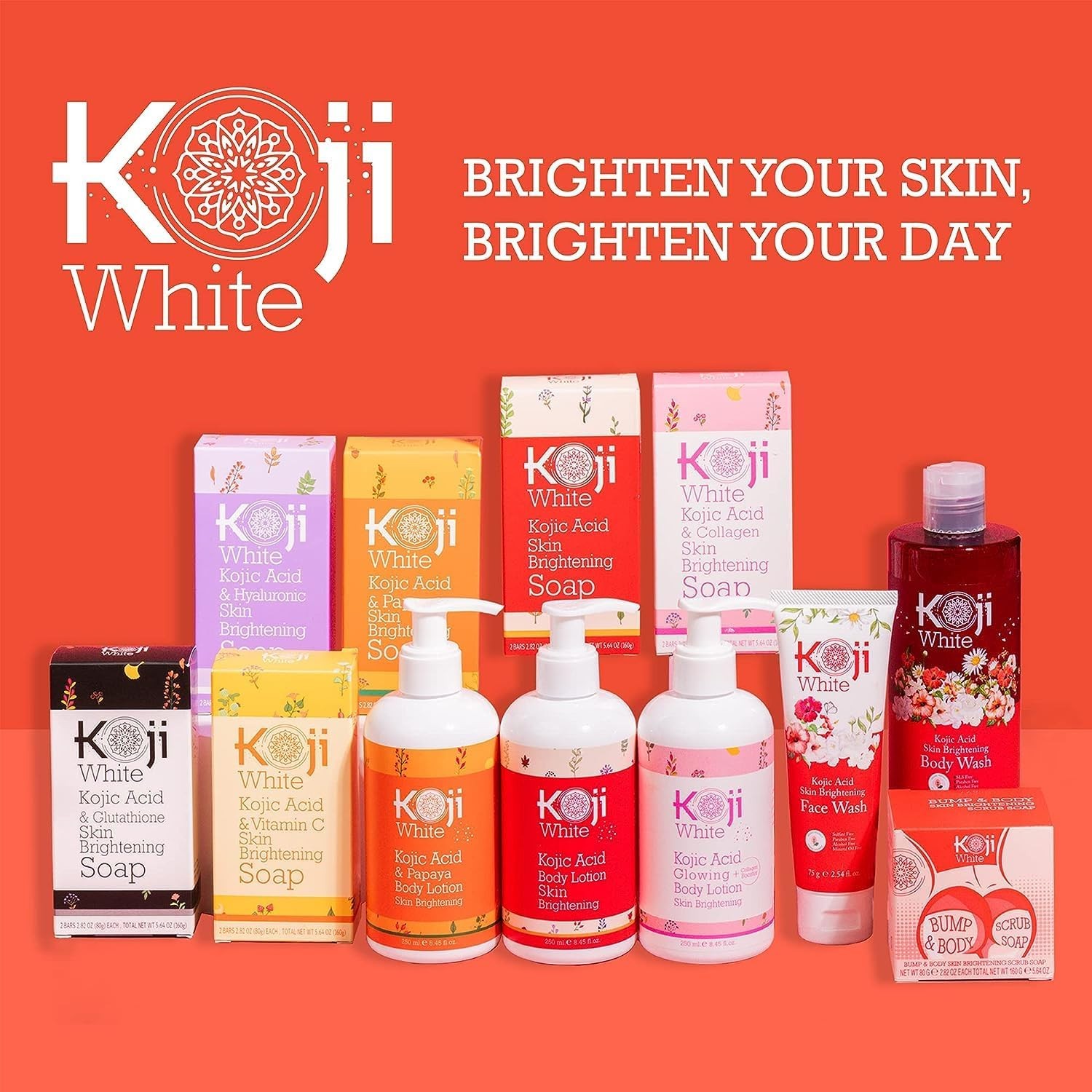 Koji White Kojic Acid & Papaya Skin Brightening Soap (2.82 oz / 2 Bars) – with