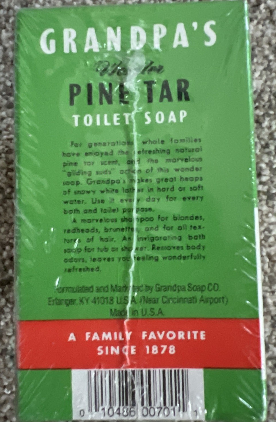 Grandpa’s Wonder Pine Tar Bar Soap 3-Pack Pine Tar Oil 4.25 oz (120 g) NOS