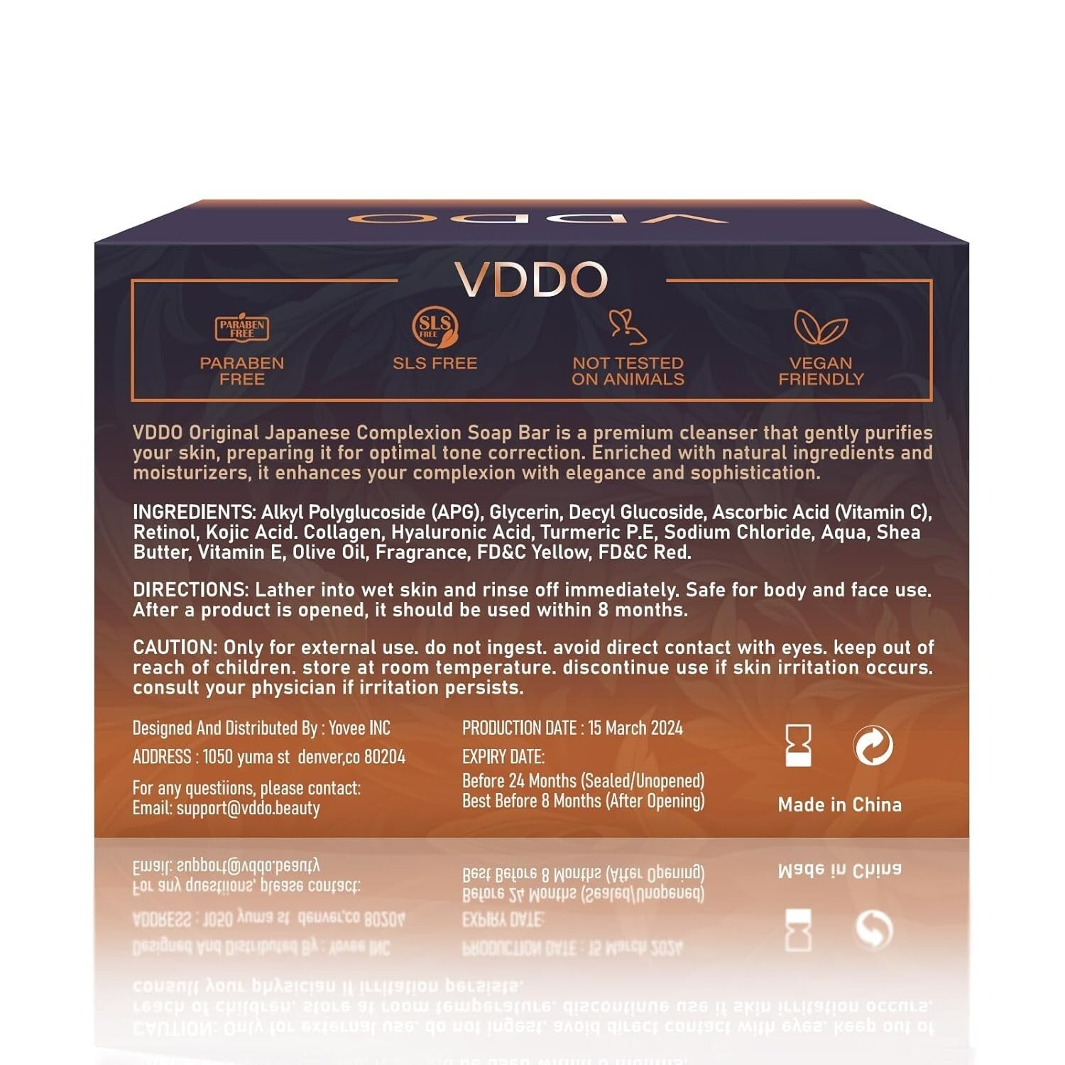 VDDO-Kojic-Acid-Soap Turmeric – Dark spots / Vitamin C, E, Retinol, Collagen
