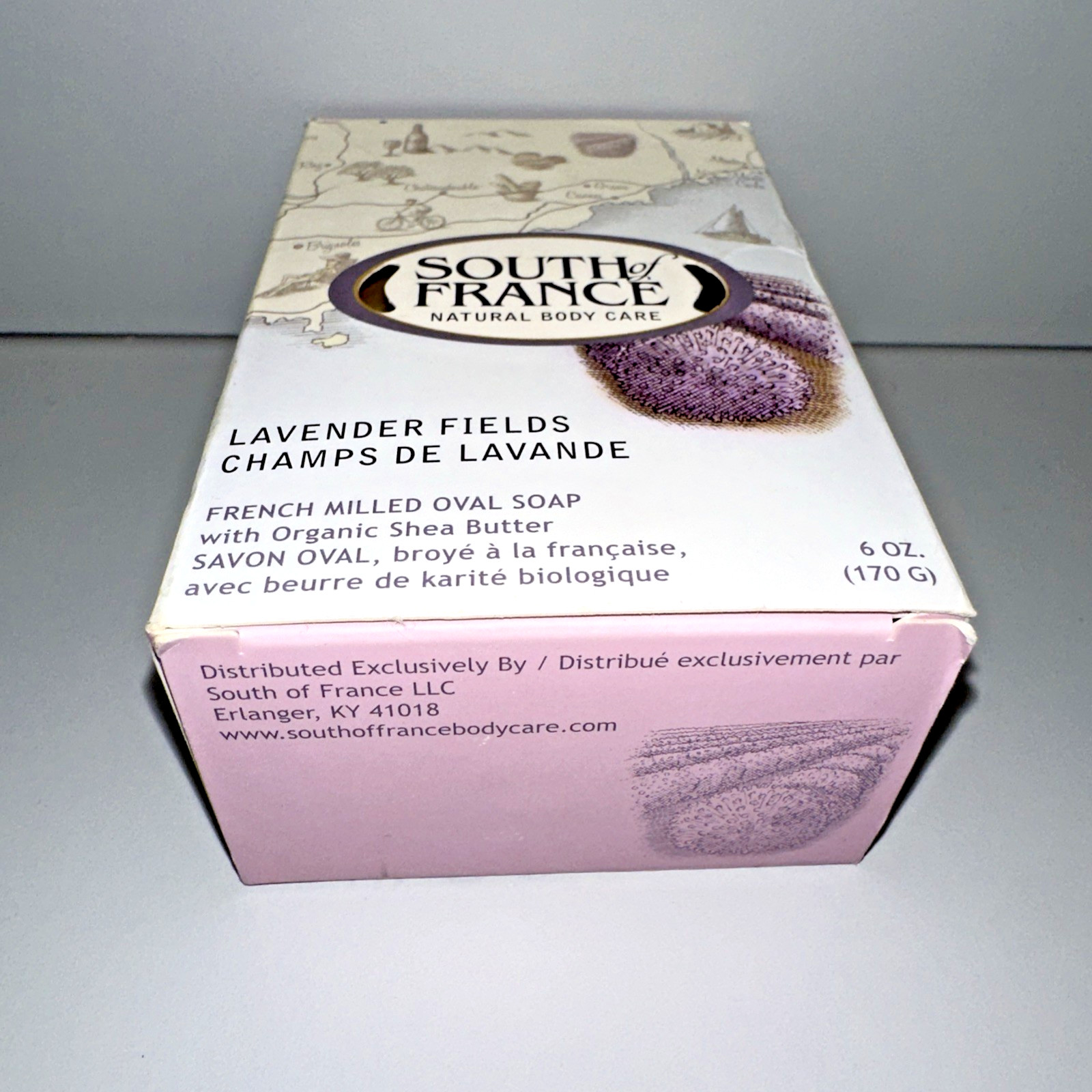 SOUTH OF FRANCE Lavender Fields French Milled Oval Bar Soap 6 oz