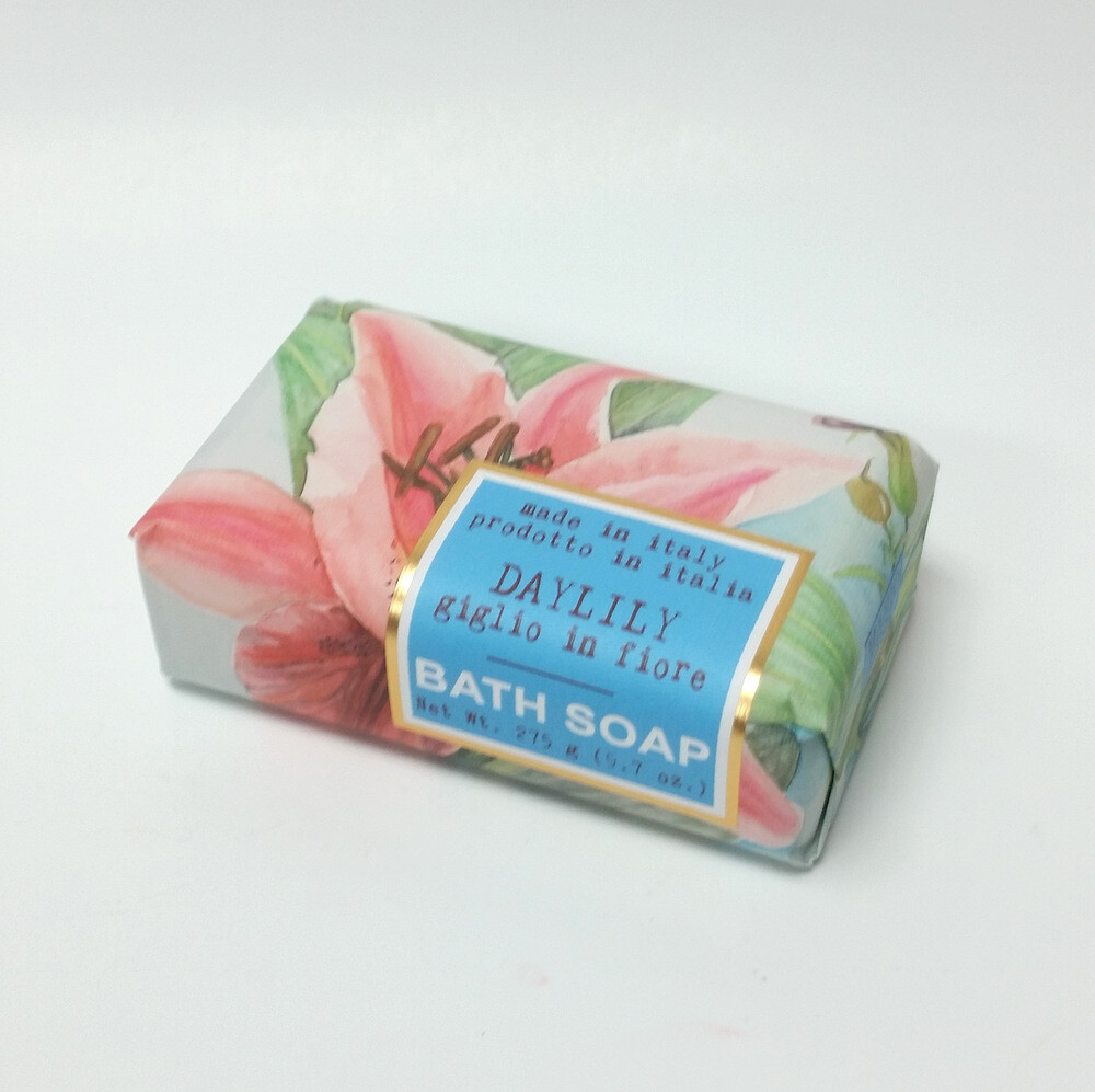 Saponerie Mario Fissi Daylily Spring Flowers Vegetable Bath Soap Bar 9.7 oz 275g