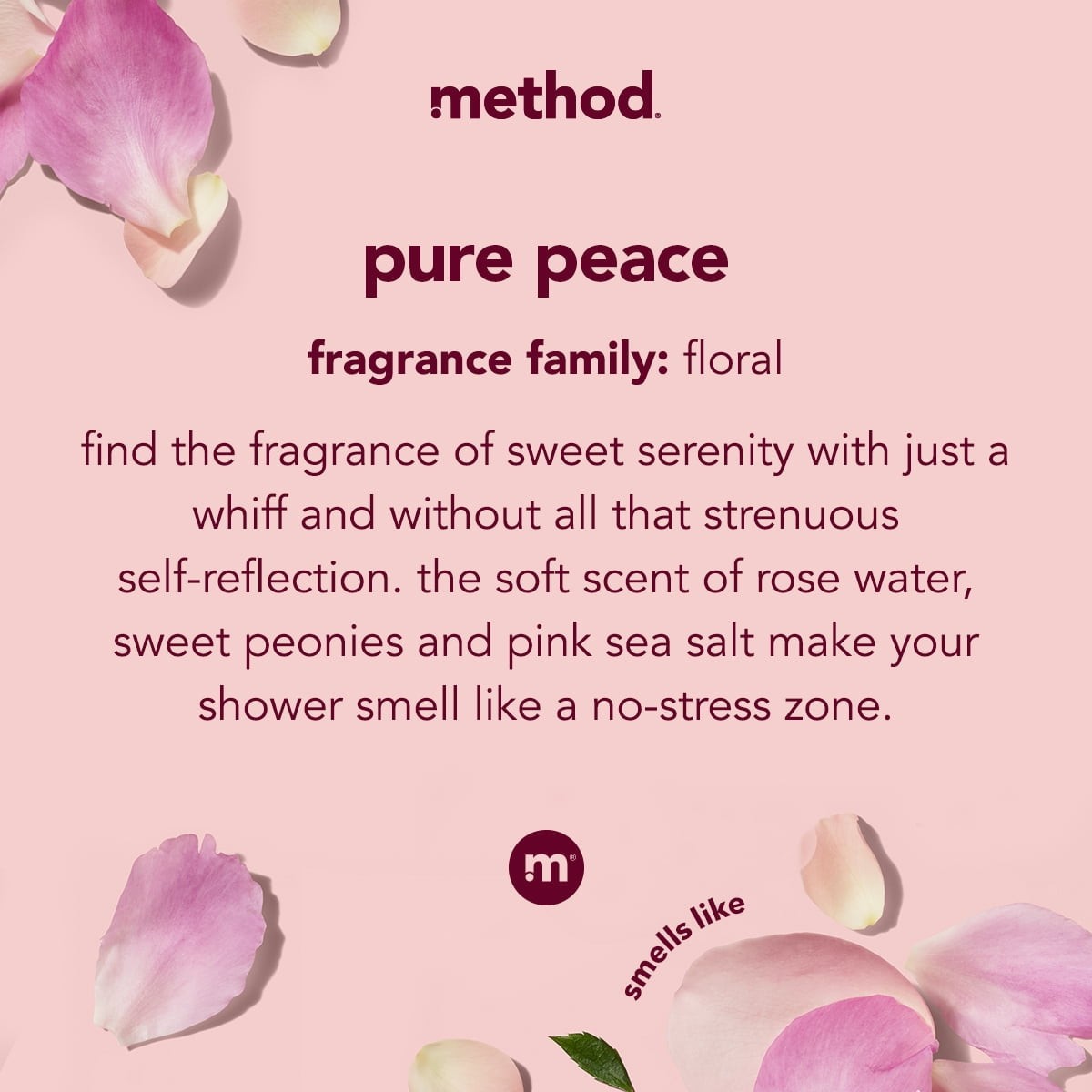 Method Bar Soap Pure Peace 6 oz | Gentle Cleansing Soap with Calming Fresh Scent