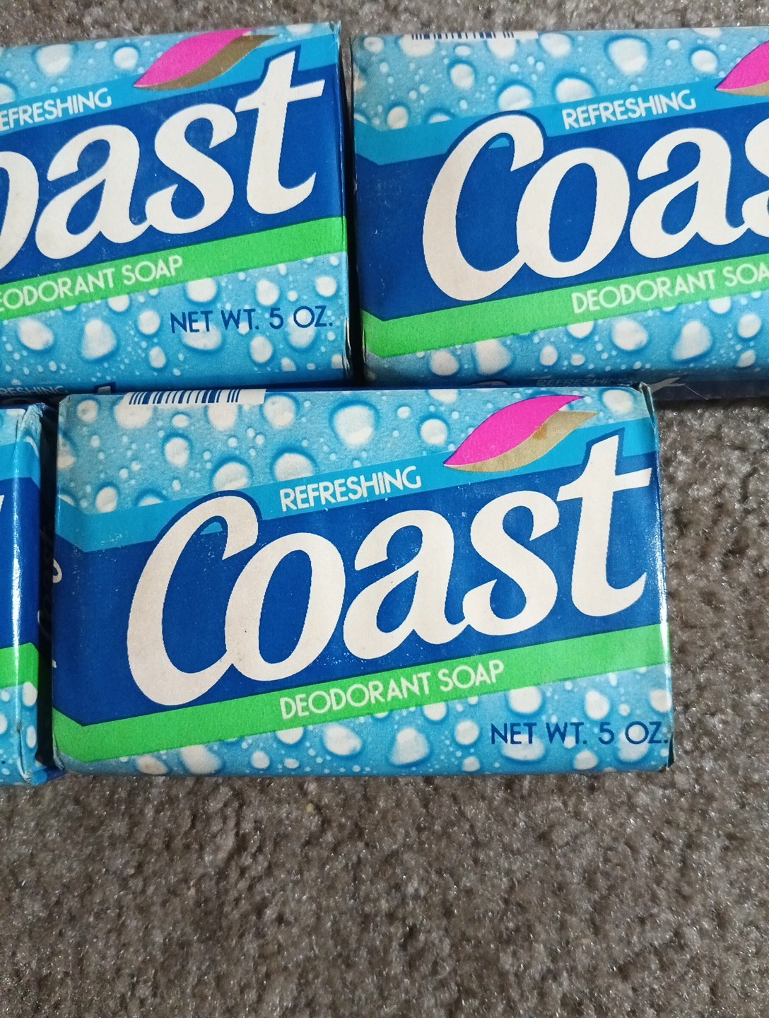 5x Coast deodorant bar soap vintage 5 Oz Refreshing New sealed super size lot