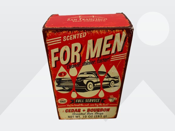 San Francisco Soap Company Men’s Cedar & Bourbon 10 oz. Scented Bar Soap Boxed