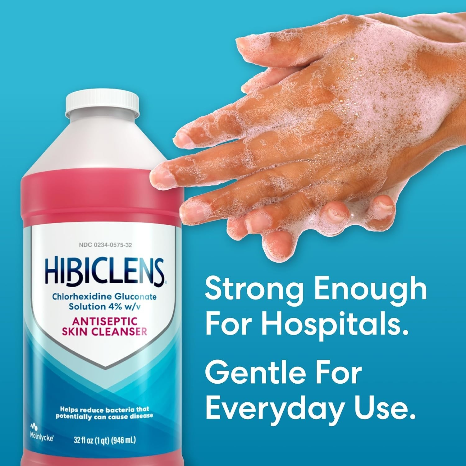 32 oz Antiseptic Liquid Soap with 4% Chlorhexidine – Gentle & Effective Cleanser