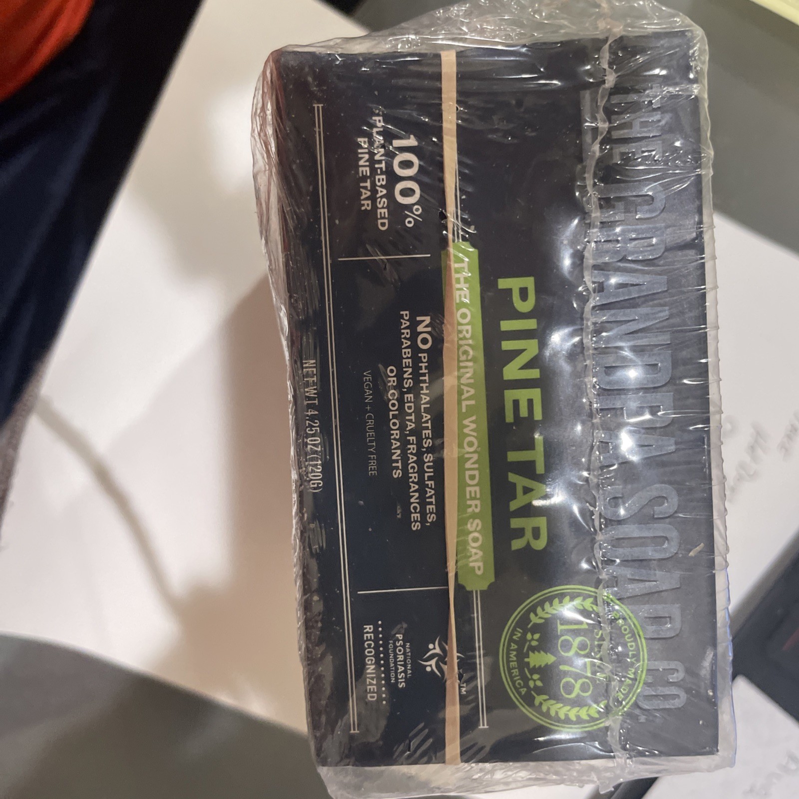 The Grandpa Soap Company Men’s Pine Tar (4 Boxes + 1 Free Bar-see description).