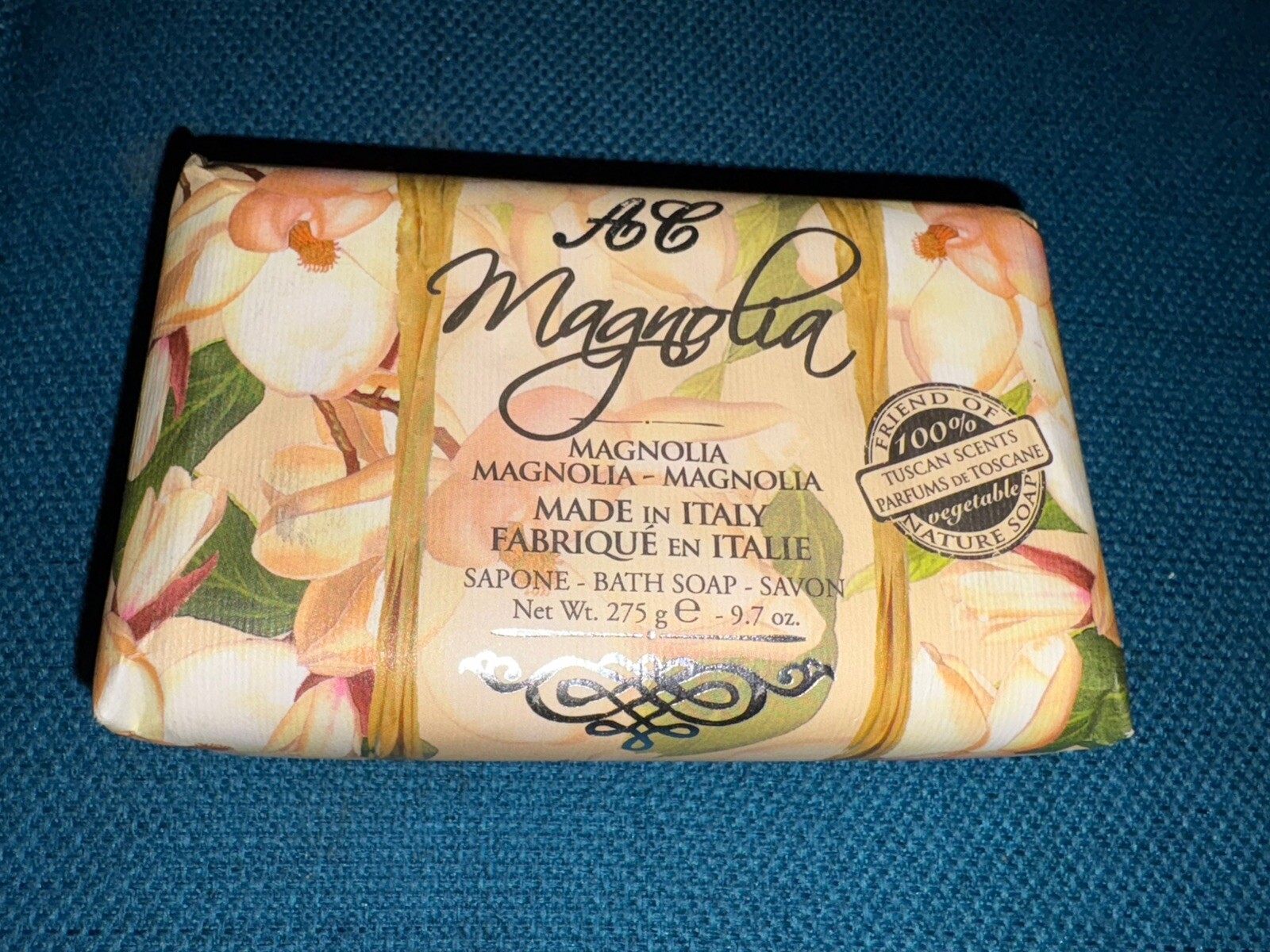 Magnolia Luxury Soap Bar Saponerie Mario Fissi HandMade Made Italy 9.7 oz New