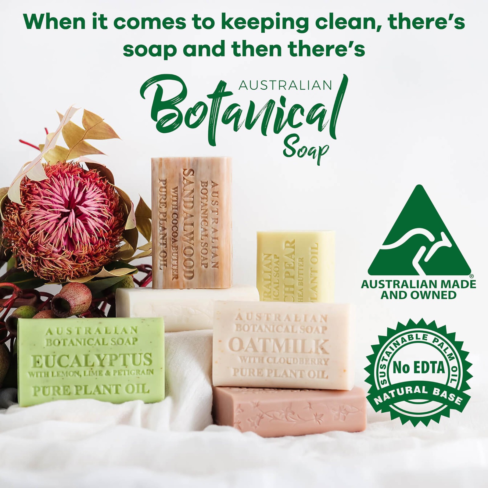 Australian Botanical Soap 16-Bar Set, 6.6 Ounce (Pack of 16), Multicolor