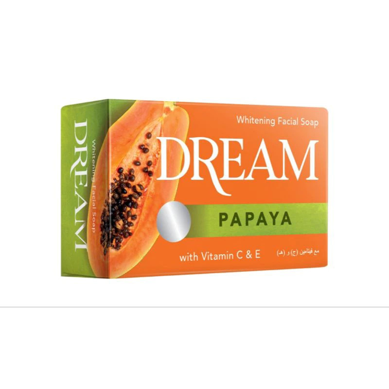 3 x DREAM WHITENING FACIAL/SKIN SOAP PAPAYA BAR 100 G FREE SHIPPING US FREE TAX