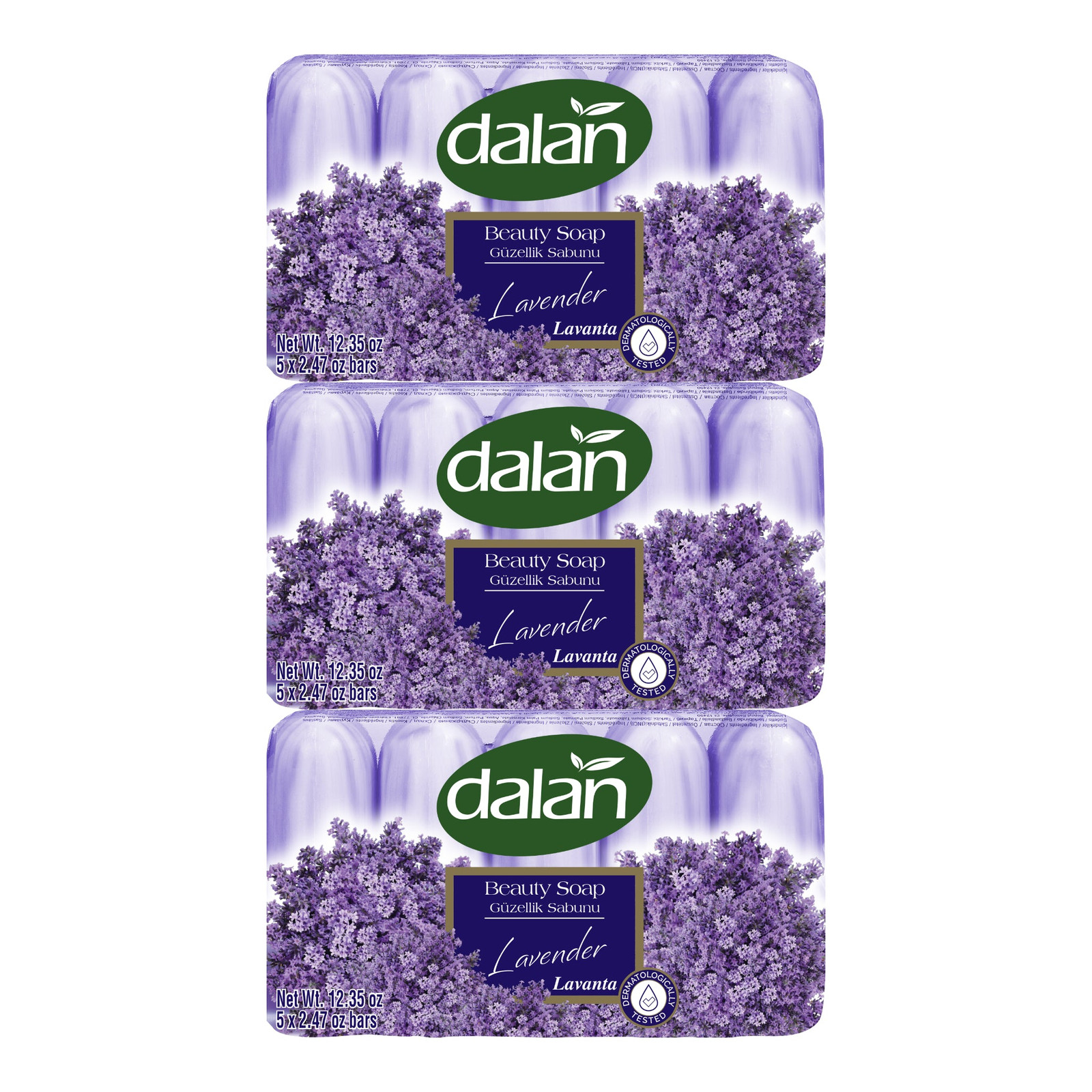 Dalan Lavender Beauty Soap Bar, 15 Bars x 2.47oz. Each
