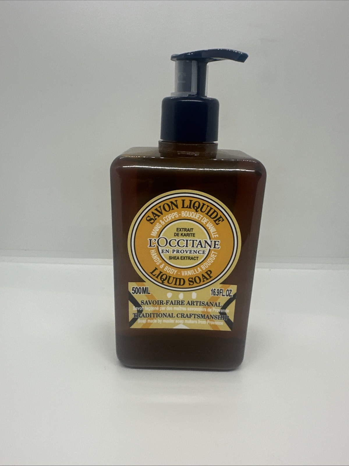 L’Occitane Shea Extract Vanilla Bouquet Hands & Body Liquid Soap 16.9oz New