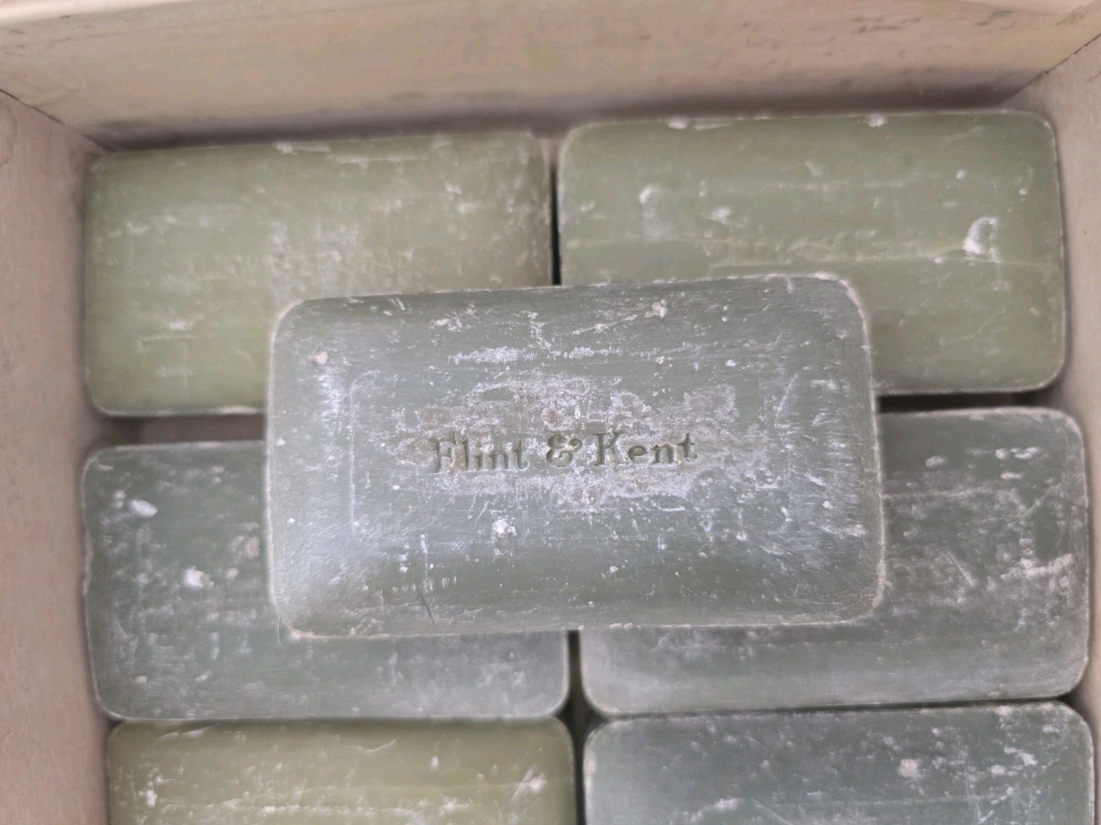 7 Vtg Flint & Kent Buffalo NY Bars Soap In Box Original Container All Water