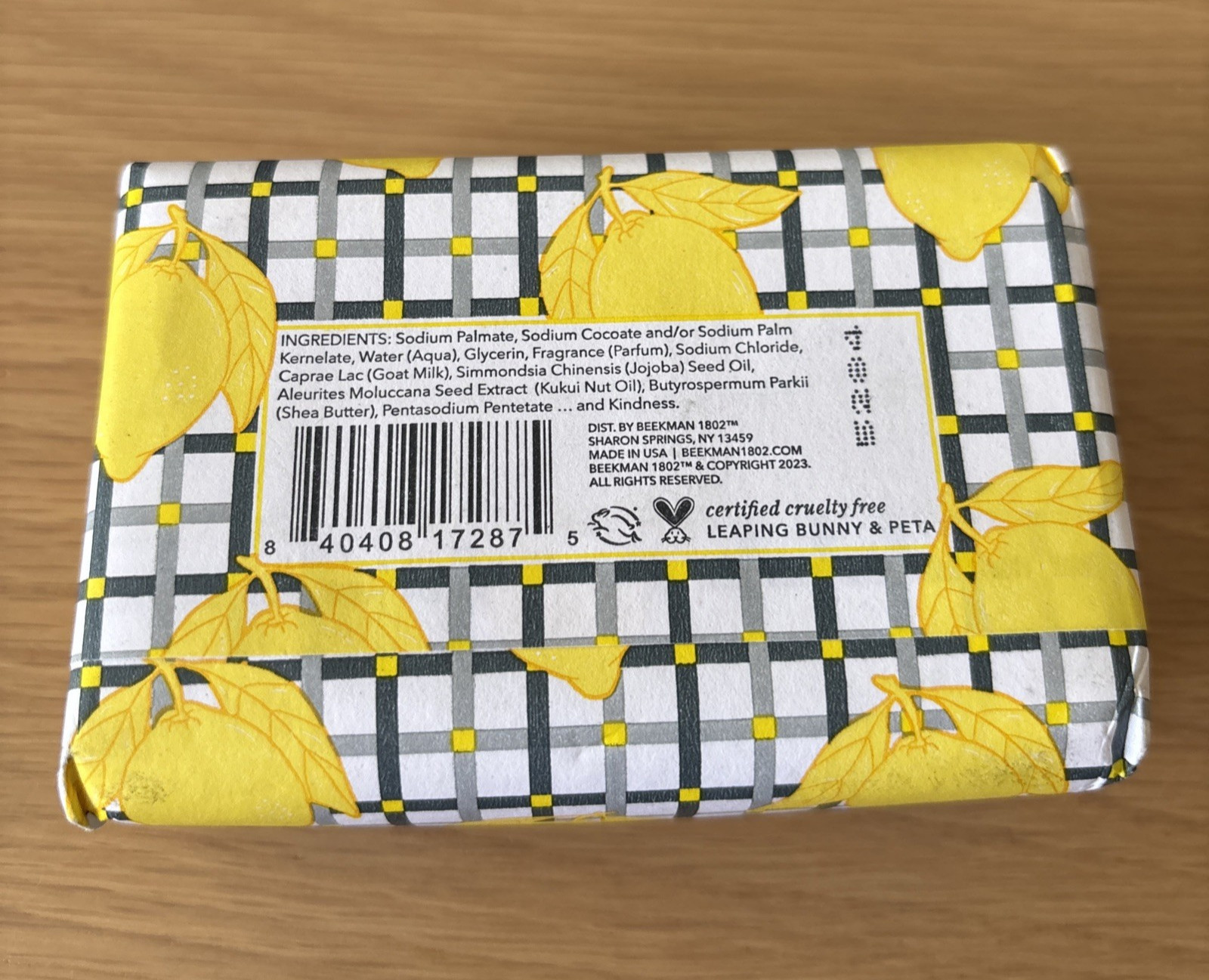 Beekman 1802 Sunshine Lemon Goat Milk Soap w/Botanical Oils 9.0 oz. (BN)
