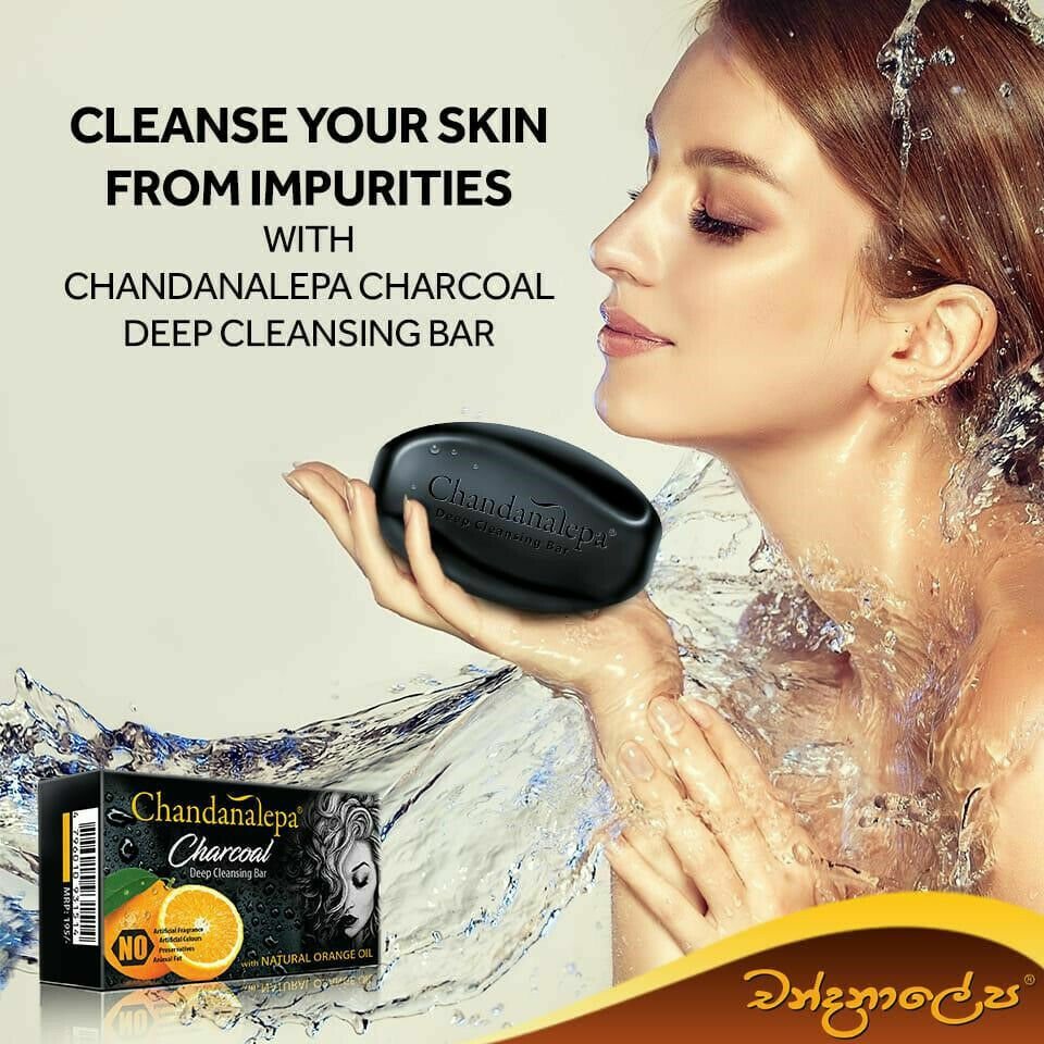 CHANDANALEPA Charcoal Herbal Soap Deep Cleansing Ayurveda Health Beauty Care