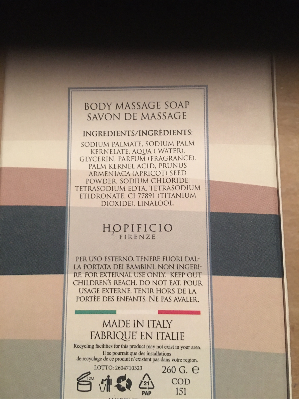 4x Wellness & Spa Collection Earth Sandalwood Hopificio Firenze 9.1 Oz
