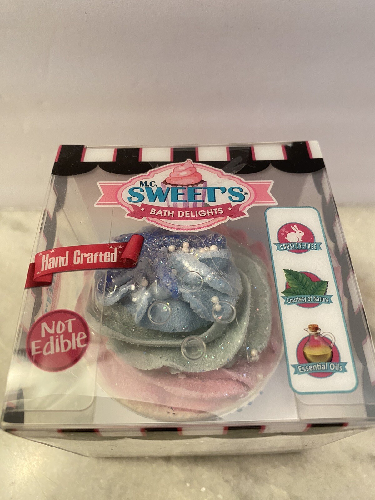 M.C. Sweet’s Bath Delights Bath Bomb Handcrafted Ocean Wave Cupcake Soap 5.5 OZ