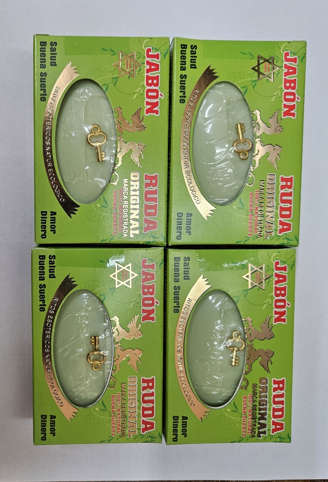 JABON DE RUDA 4 Pcs /RUE SOAP PARA PROTECCION Y DINERO GRATIS AMULETO Y ORACION