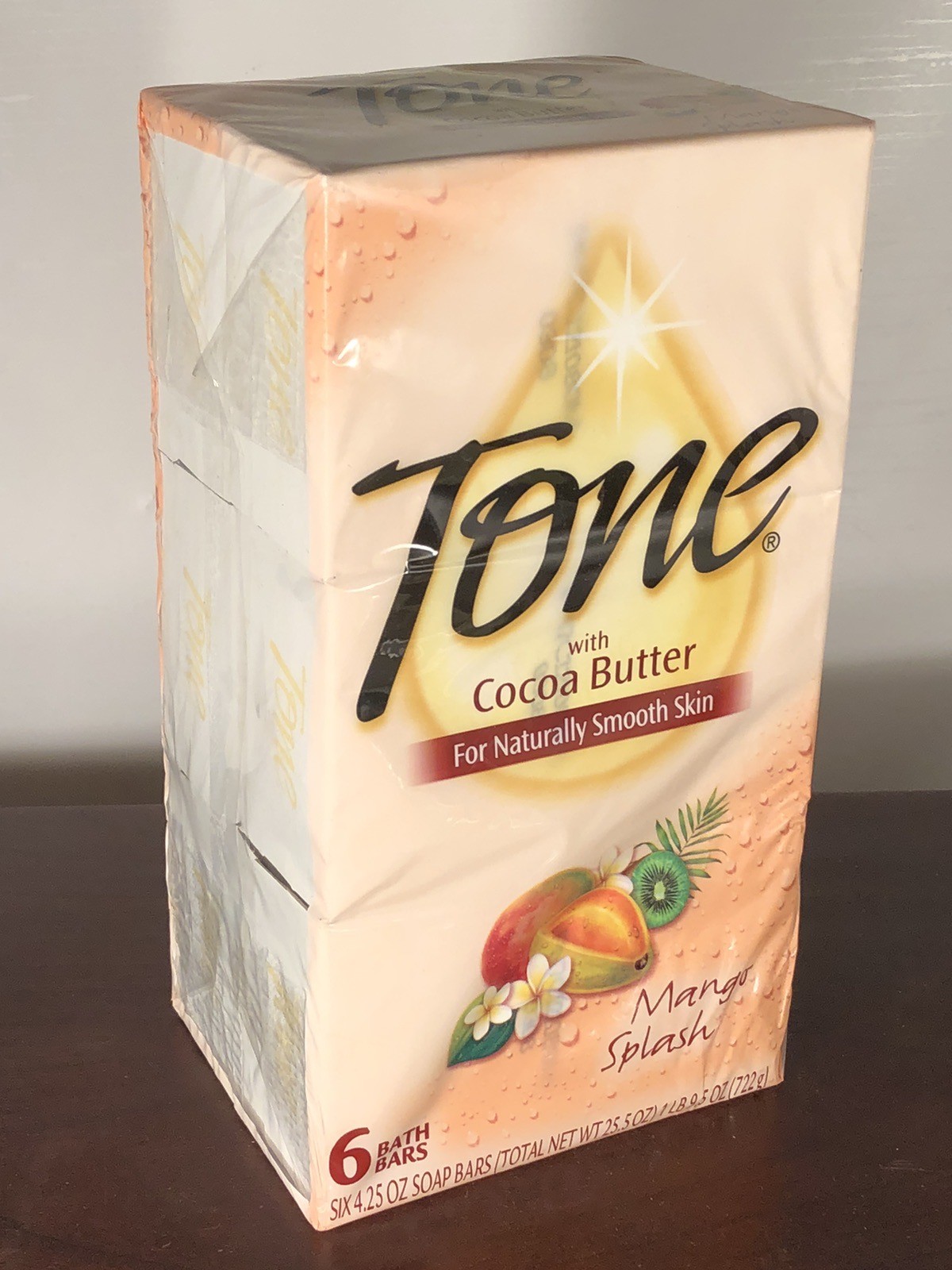 Tone Bath Bar Soap Cocoa Butter Mango Splash 6-Pack 4.25 Oz Made USA